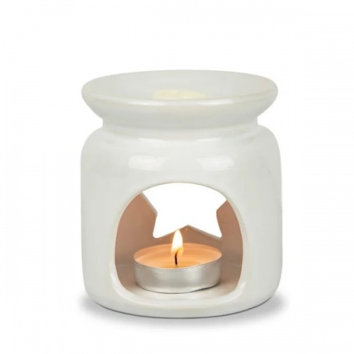 White Ceramic, Star Wax Burner,  by Freckleface Home Fragrance